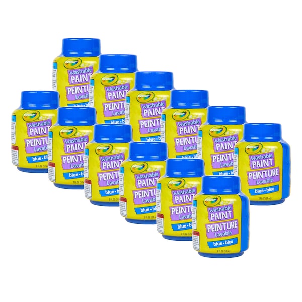 Washable Paint, 2oz, Blue, 12PK